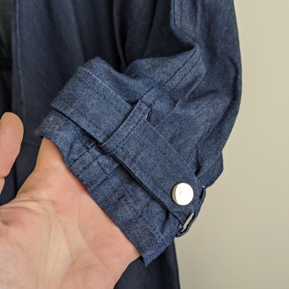 DENIM Shark Bite Shawl Collar Jacket S - Picture 14 of 14